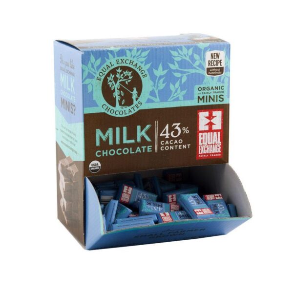 Milk chocolate 43% minis in a box
